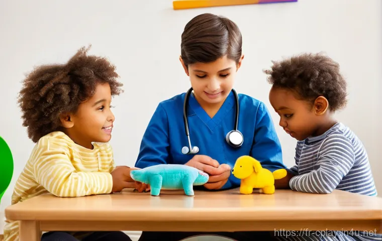 놀이치료에서의 놀이 상징 해석 - **Prompt 1: The Emotional Architect**
    "A highly detailed, realistic photograph of a young child ...