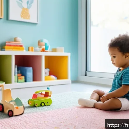 놀이치료사로서 논문 작성 경험 - A warm and inviting therapy room in a modern French clinic, featuring a child aged 5 wearing a color...